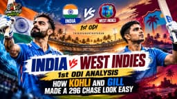 India vs West Indies 1st ODI Analysis: How Kohli and Gill Made a 296 Chase Look Easy