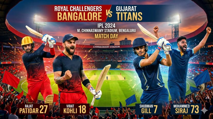 RCB vs GT IPL 2026 Match 34 | Chinnaswamy Showdown