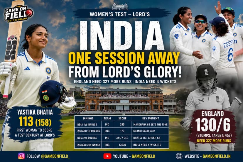 India One Session Away from Lord's Glory: Tactical Brilliance Puts England on the Brink