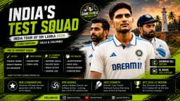 India's Test Squad for Sri Lanka Tour 2026: Complete Analysis of the WTC Challenge