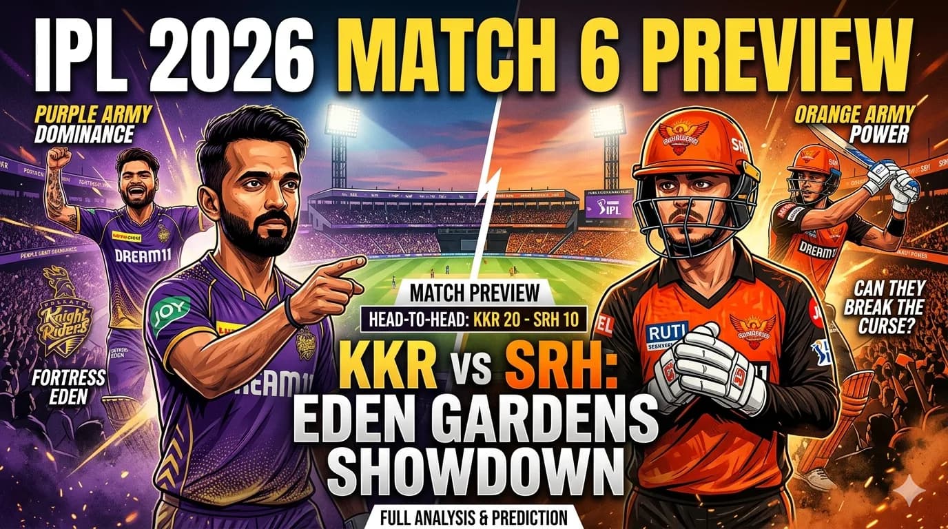 KKR vs SRH, Match 6 Preview: The Battle for First Points at Eden Gardens