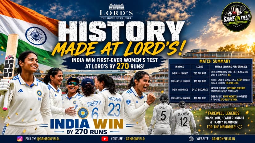 Historic at Lord's: India Outclass England to Script a Golden Chapter in Women's Test Cricket