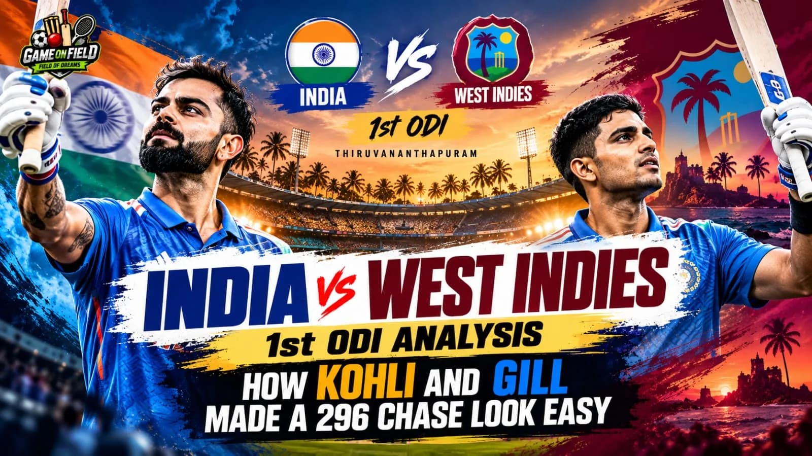 India vs West Indies 1st ODI Analysis: How Kohli and Gill Made a 296 Chase Look Easy
